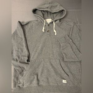 Frank and Oak. Mens grey med hoodie